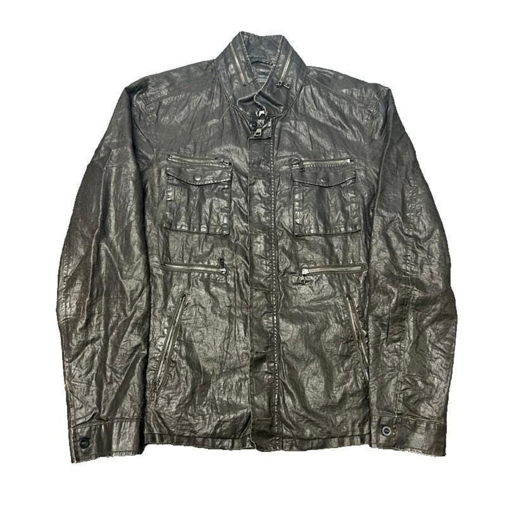 John Varvatos Jacket Mens 52 Black Zip Up Technical